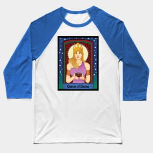 Queen of Beans Tarot Card Baseball T-Shirt